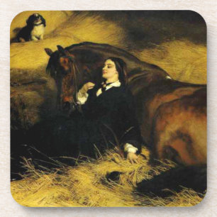 Dessous-de-verre Femme et Cheval