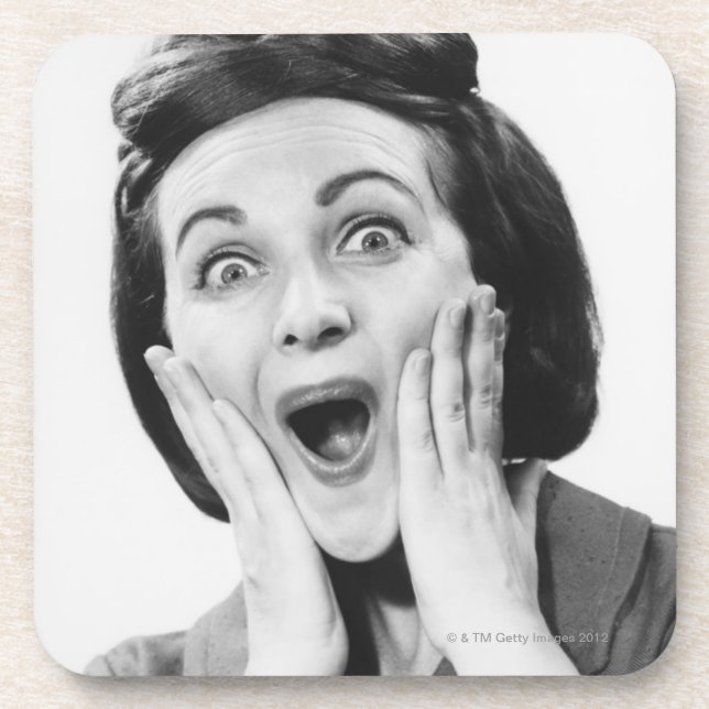 Dessous-de-verre Femme faisant le visage (Devant)