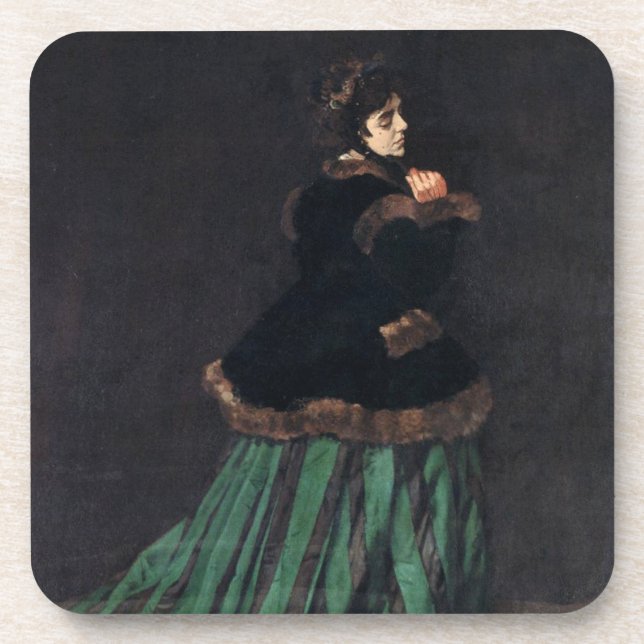 Dessous-de-verre Femme Monet en robe verte (Devant)