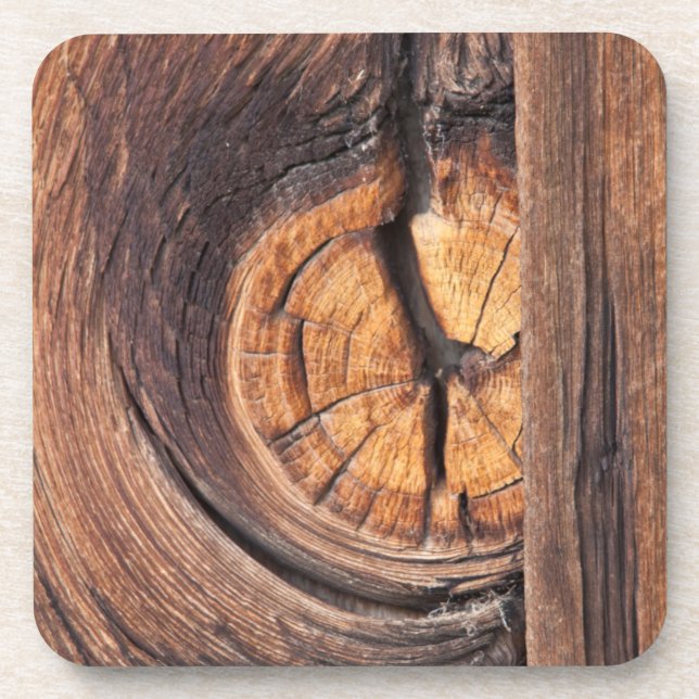 Dessous-de-verre Fermeture d'un noeud de bois, Californie (Devant)