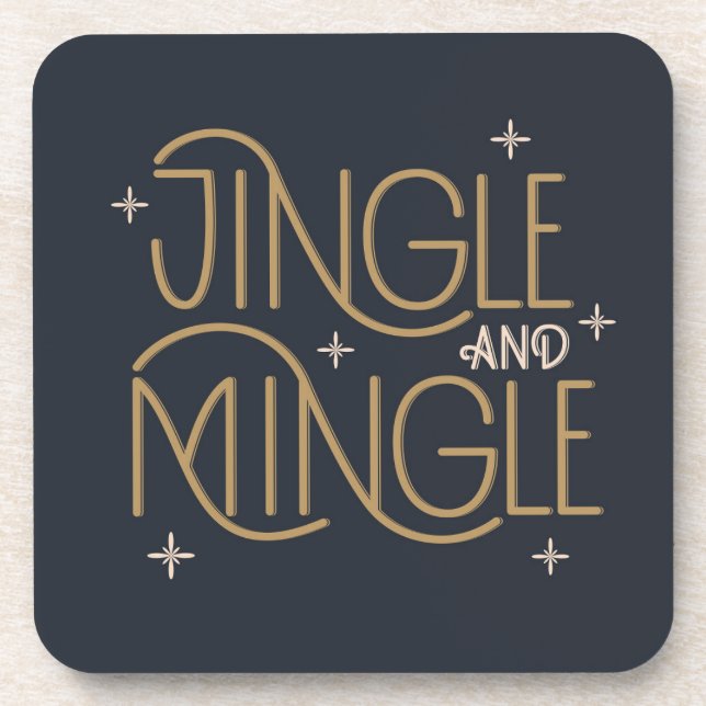 Dessous-de-verre Festive Jingle et Mingle Holiday Design (Devant)