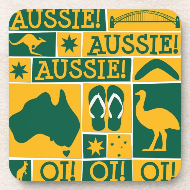 Dessous-de-verre Fête de l'Australie (Devant)