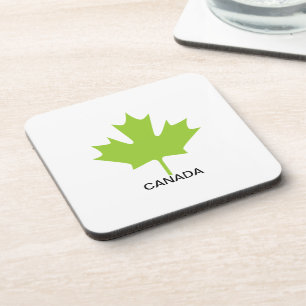 Dessous-de-verre Feuille d'érable verte Canada