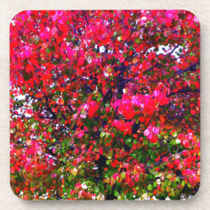 Dessous-de-verre Feuilles d'automne rose impressionniste