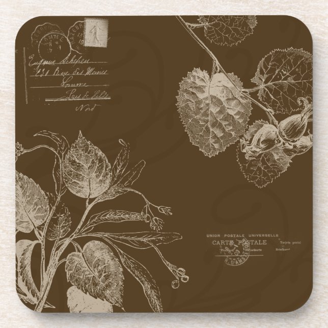 Dessous-de-verre Feuilles d'automne vintages (Devant)