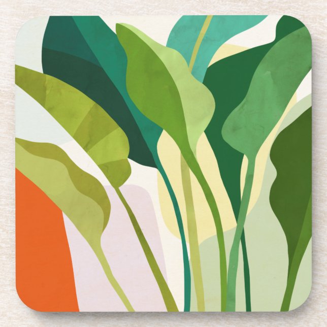 Dessous-de-verre Feuilles tropicaux (Devant)