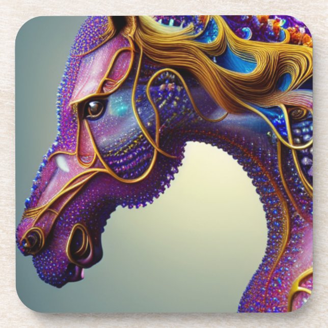 Dessous-de-verre Fierce Gemmes Fracturales Cheval Tête (Devant)