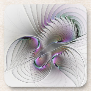 Dessous-de-verre Figure de fantaisie abstraite moderne et timide, a