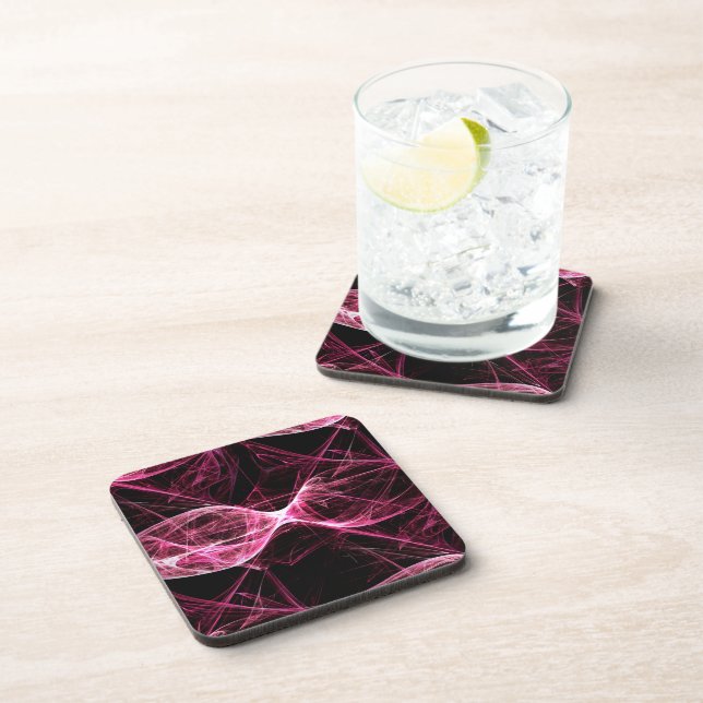 Dessous-de-verre Fille Punk Rock Rose Energy Waves (Côté Droit)