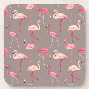 Dessous-de-verre Flamants roses rétro