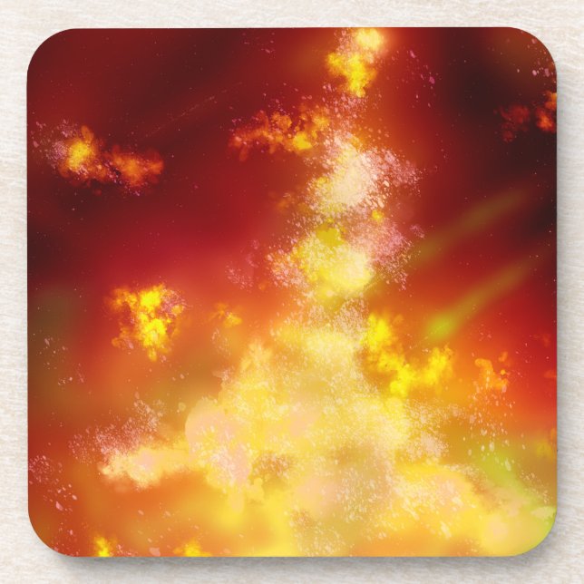 Dessous-de-verre Flame Night Sky Plastic (Devant)