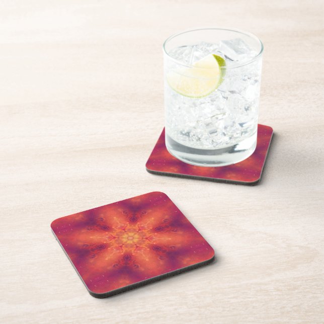 Dessous-de-verre Flamme flamboyante Phoenix brûler flocon de neige (Côté Droit)