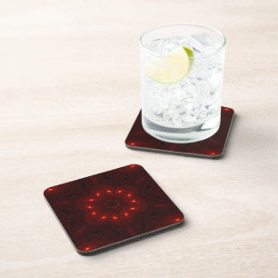 Dessous-de-verre Fléau de neige rouge bordeaux foncé
