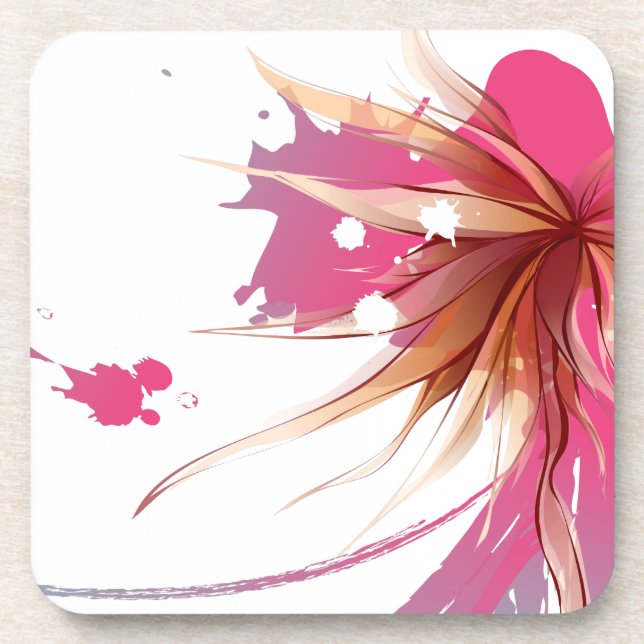 Dessous-de-verre Fleur Abstraite d'Hibiscus (Devant)