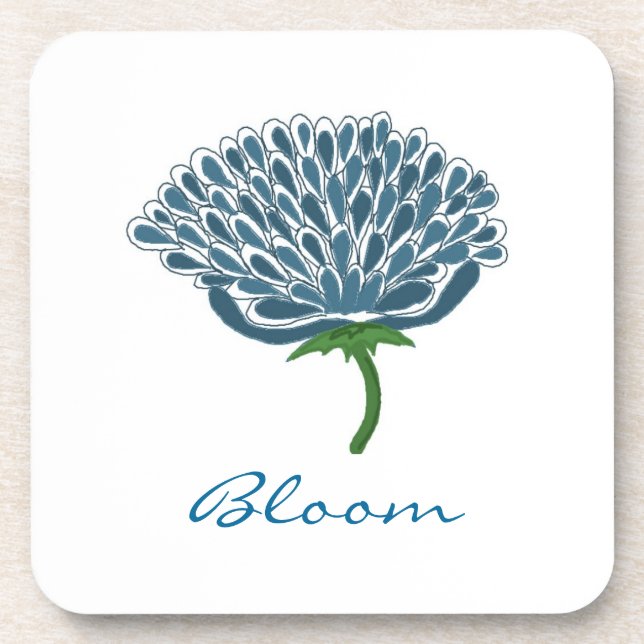 Dessous-de-verre Fleur bleue tendance (Devant)