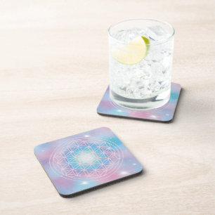 Dessous-de-verre Fleur Céleste – Géométrie Sacrée Fleur de Vie