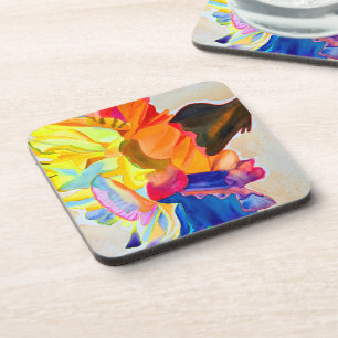 Dessous-de-verre Fleur d'aquarelle Neon Carnation