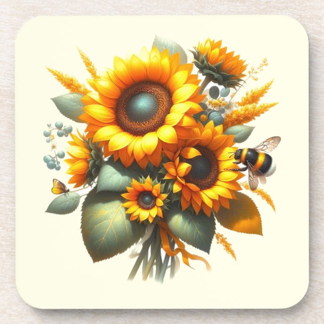 Dessous-de-verre Fleur de tournesol (Devant)