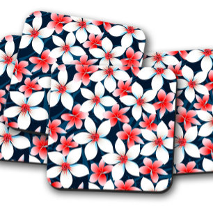 Dessous-de-verre Fleur d'Hibiscus hawaïen Ensemble de Dessous de