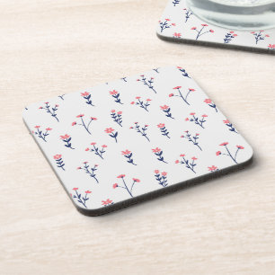Dessous-de-verre Fleur Motif Ressort Floral Plastique dur