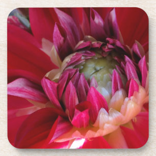 Dessous-de-verre fleur rouge foncé