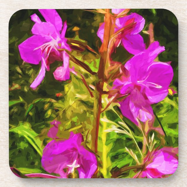 Dessous-de-verre Fleur sauvage de l'Alaska  de l'algue violette Abs (Devant)