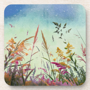 Dessous-de-verre Fleur sauvage Et Étoiles
