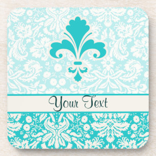 Dessous-de-verre Fleur turquoise de lis