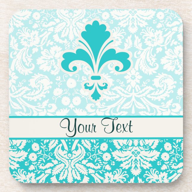 Dessous-de-verre Fleur turquoise de lis (Devant)