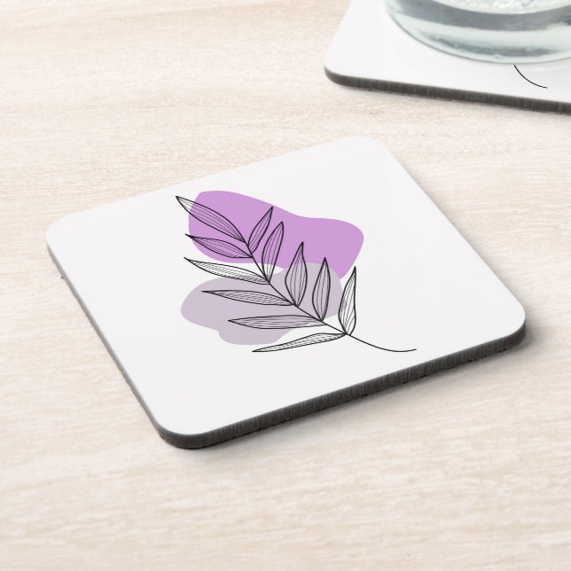 Dessous-de-verre Fleur violette de Boho (Côté gauche)