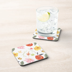 Dessous-de-verre Fleurs à l'aquarelle