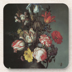 Dessous-de-verre Fleurs baroques vintage par Balthasar van der Ast