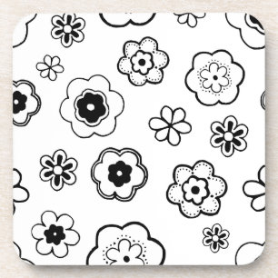 dessous de verre fleurs de dessin animé