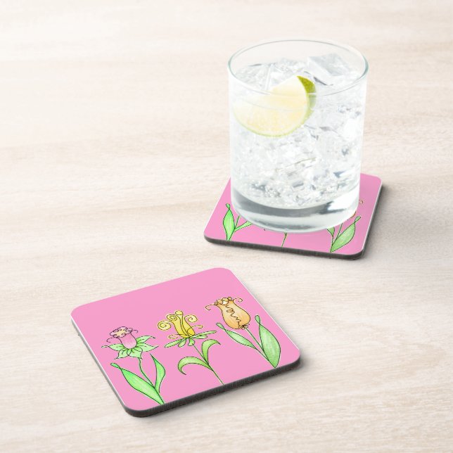 Dessous-de-verre Fleurs de printemps Pastel (Côté Droit)