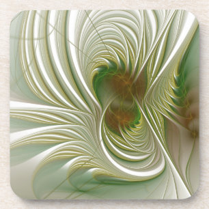 Dessous-de-verre Fleurs imaginaires fractales douces et tendres