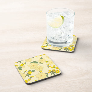 Dessous-de-verre Fleurs Jaunes, Motif Floral, Motif De Fleurs