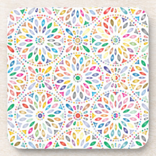 dessous de verre fleurs mandala