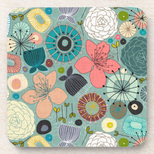 Dessous-de-verre fleurs orientales