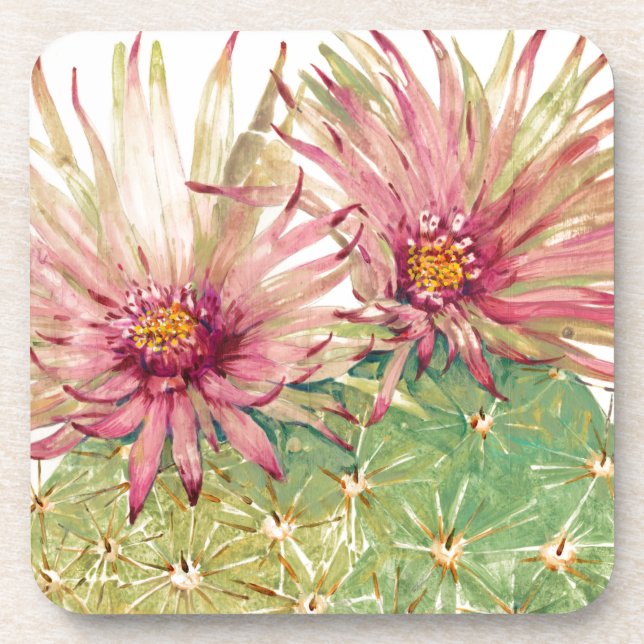 Dessous-de-verre Fleurs roses de cactus (Devant)