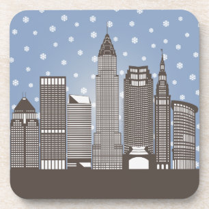 Dessous-de-verre Flocons de neige de Cleveland