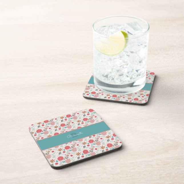 Dessous-de-verre Floral peint (Côté Droit)
