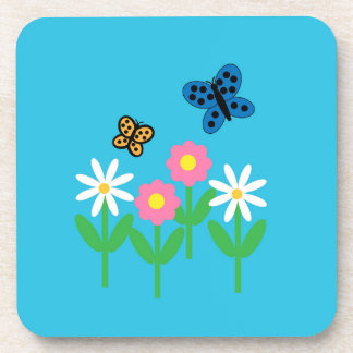 Dessous-de-verre Flowers and Butterflies Coaster
