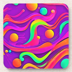 Dessous-de-verre Flux arc-en-ciel : Amusement Abstrait