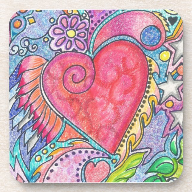 Dessous-de-verre Flying heart (Devant)