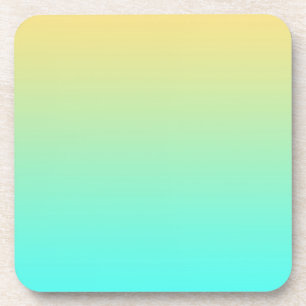 Dessous-de-verre Fond dégradé pastel turquoise jaune