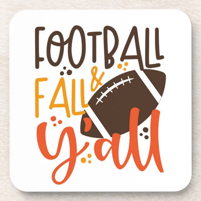 Dessous-de-verre Football Fall & Y'all (Devant)