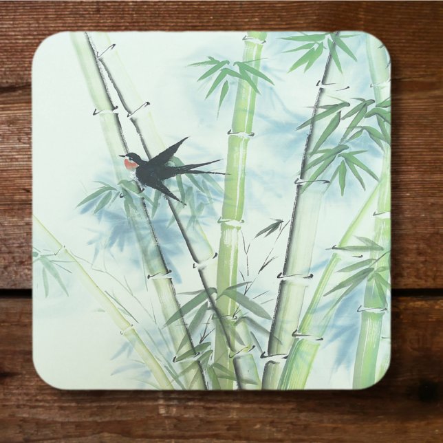 Dessous-de-verre Forêt de bambou - vert (Créateur téléchargé)