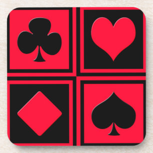 Dessous-de-verre Four card suits