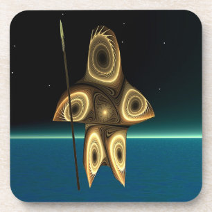 Dessous-de-verre Fractal Inuit Hunter