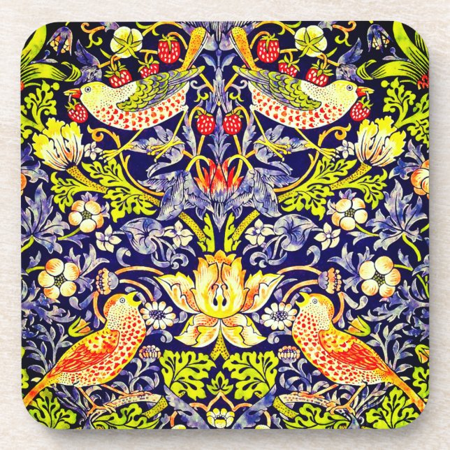 Dessous-de-verre Fraise Thief Oiseaux William Morris (Devant)